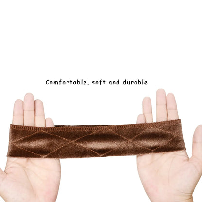 Flexible Velvet Wig Grip Scarf Comfort Head Band Adjustable Fastern Wig Beige , Dark Brown ,Brown, Black