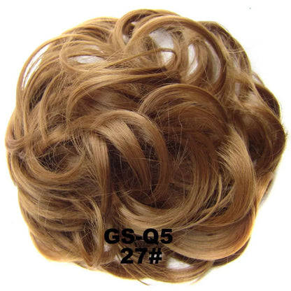 Jeedou Messy Bun Chignon Donut Hair Pad Elastic Hair Rope Rubber Band Synthetic Hairpiece Hair Accessories for Women