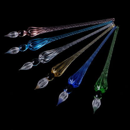 1 Pc Glass Drip Fountain Pen Vintage Glass Dip Dipping Pen Signature Filling Ink Fountain Pens With Gift Box New