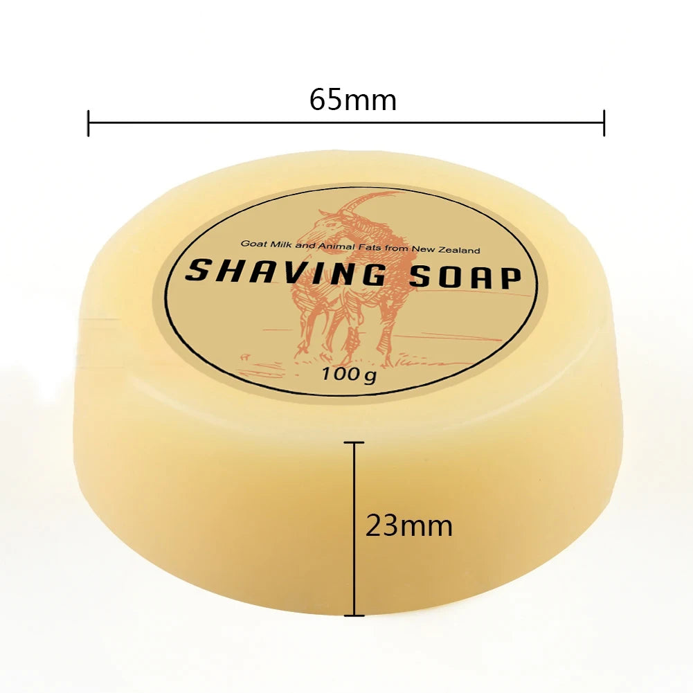 100g Goat Milk Men Beard Shaving Soap Cream Foaming Lather for Men Razor Barber Salon Traditional Man Wet Shaving Tool 3.5OZ