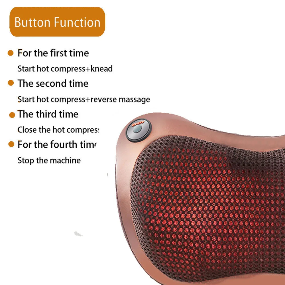 Massage pillow for back, neck and shoulders Electric roller massager