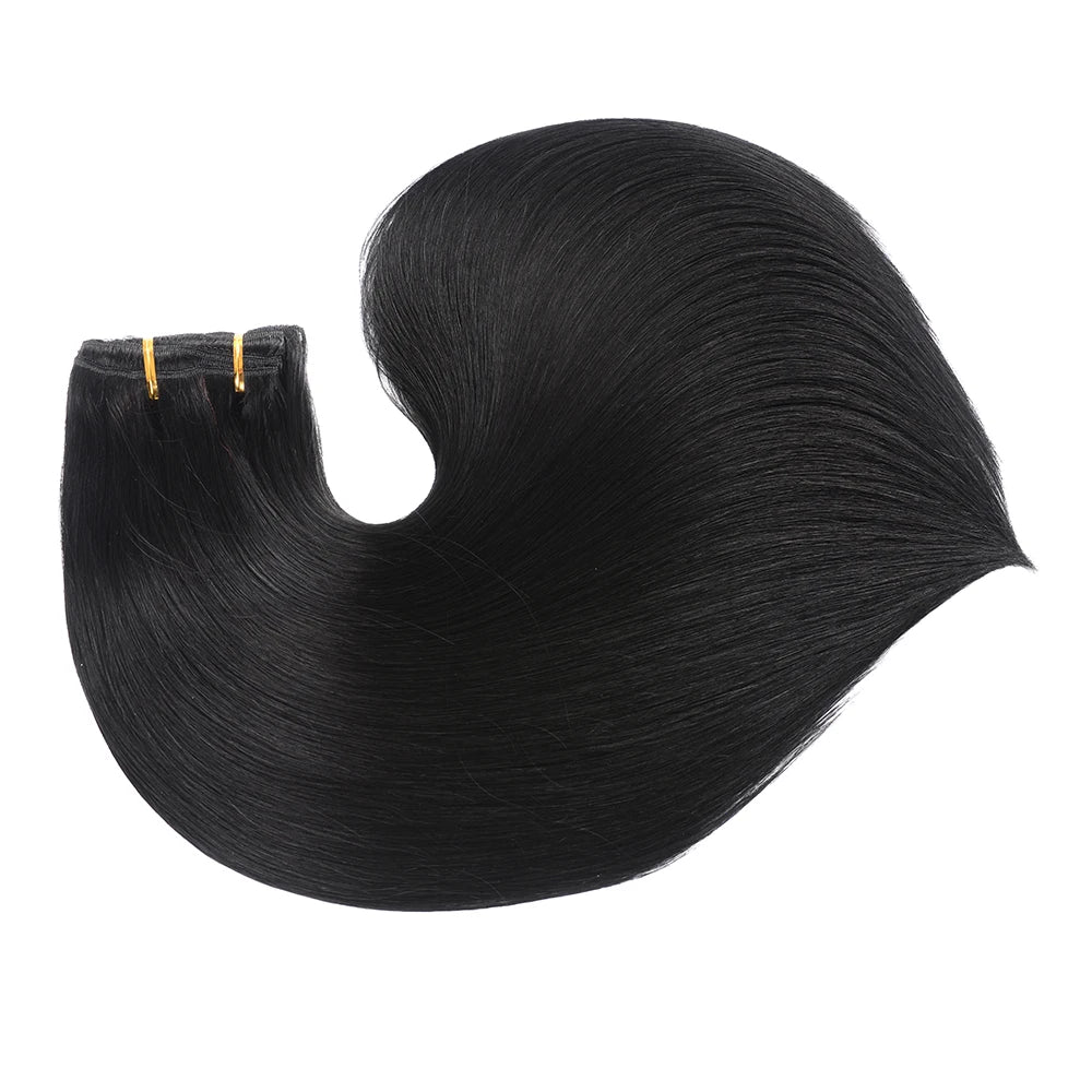 Doreen Full Head Brazilian Machine Remy Clip in Hair Extensions Human Hair 100% Real Natural Hairpiece Clips On 120G 14 To 22
