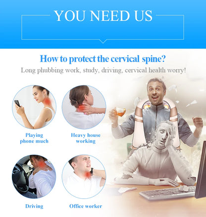 JinKaiRui U Shape Electrical Shiatsu Body Shoulder Neck Massager Back Infrared 4D kneading Massage Car Home Best Gift HealthCare