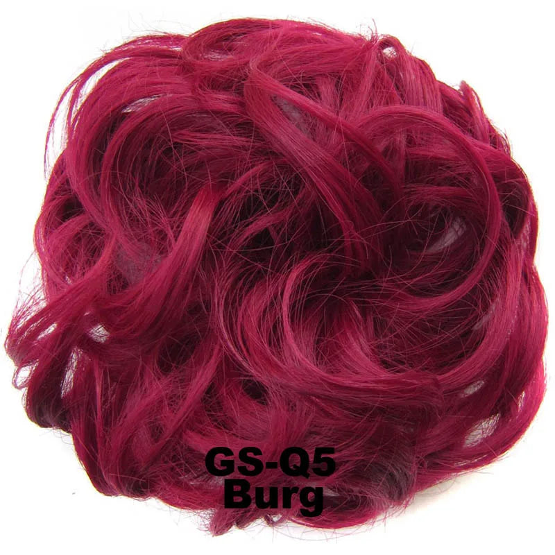 Jeedou Messy Bun Chignon Donut Hair Pad Elastic Hair Rope Rubber Band Synthetic Hairpiece Hair Accessories for Women