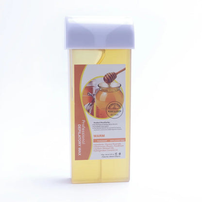 Honey Epilatory Waxing Kit Depilatory Roll on Wax Heater Machine with Refillable Wax Cream&100PCS Waxing Papers For Hair Removal