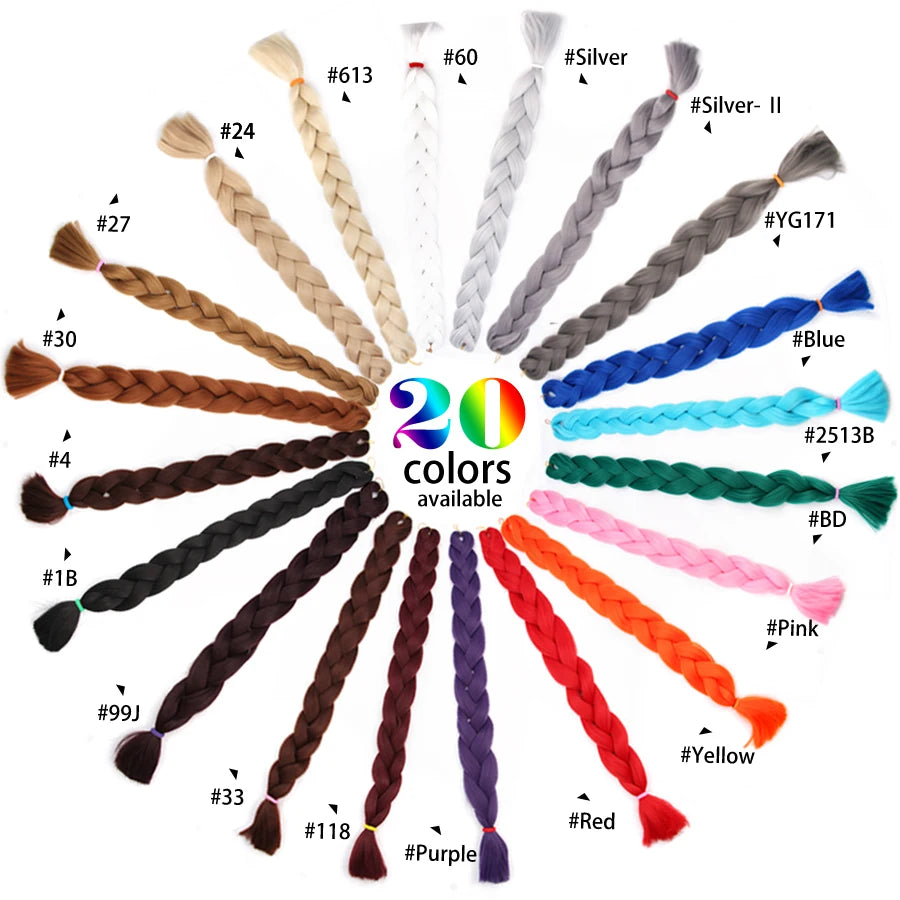 Super Long 165G 200cm Hair Synthetic Jumbo Braiding Hair Extension Heat Resistant Fiber African Ombre Jumbo Braid Hair Women