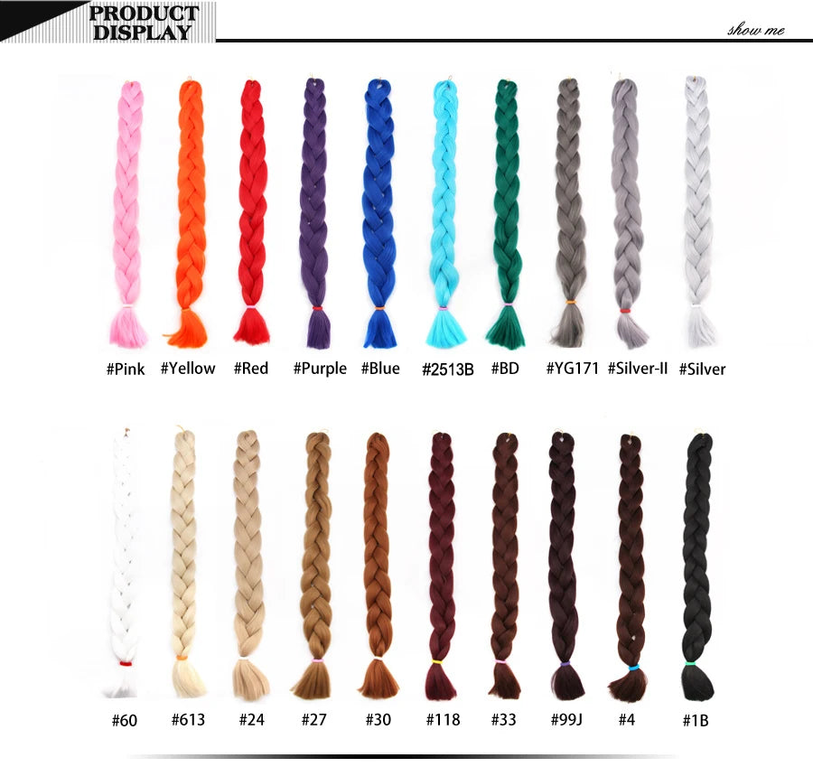 Super Long 165G 200cm Hair Synthetic Jumbo Braiding Hair Extension Heat Resistant Fiber African Ombre Jumbo Braid Hair Women
