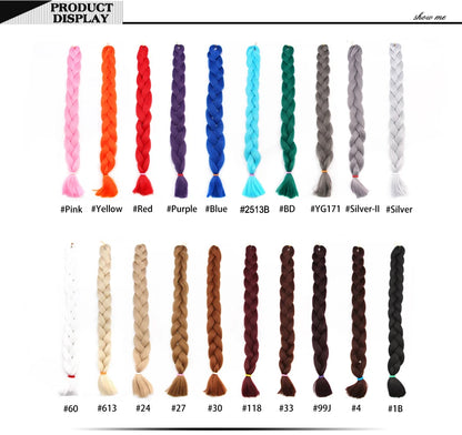 Super Long 165G 200cm Hair Synthetic Jumbo Braiding Hair Extension Heat Resistant Fiber African Ombre Jumbo Braid Hair Women