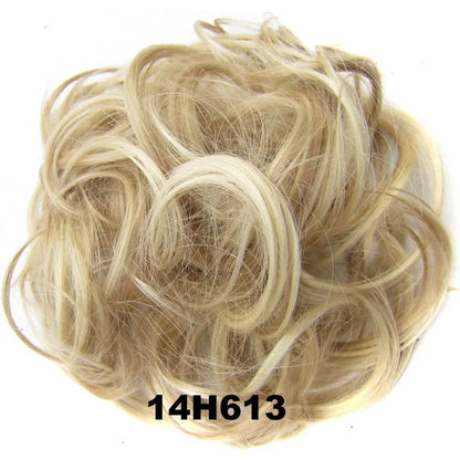 Jeedou Messy Bun Chignon Donut Hair Pad Elastic Hair Rope Rubber Band Synthetic Hairpiece Hair Accessories for Women