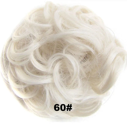Jeedou Messy Bun Chignon Donut Hair Pad Elastic Hair Rope Rubber Band Synthetic Hairpiece Hair Accessories for Women