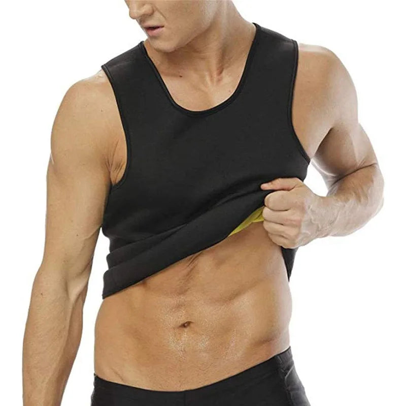 Slimming Shaper Clothes Sweat Vest Fat Burner Body Belt Waist Body Building Tummy Tank Top for Man Weight Loss