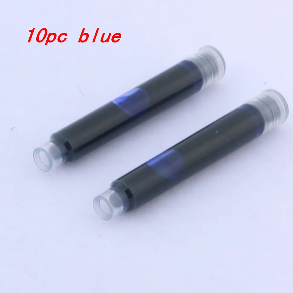 10pc 3.4mm Fountain Pen Ink refill Converter Pump Cartridges Pen ink BLUE color School Office Writing Supplies