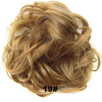 Jeedou Messy Bun Chignon Donut Hair Pad Elastic Hair Rope Rubber Band Synthetic Hairpiece Hair Accessories for Women