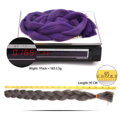 Super Long 165G 200cm Hair Synthetic Jumbo Braiding Hair Extension Heat Resistant Fiber African Ombre Jumbo Braid Hair Women
