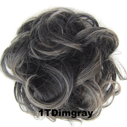 Jeedou Messy Bun Chignon Donut Hair Pad Elastic Hair Rope Rubber Band Synthetic Hairpiece Hair Accessories for Women