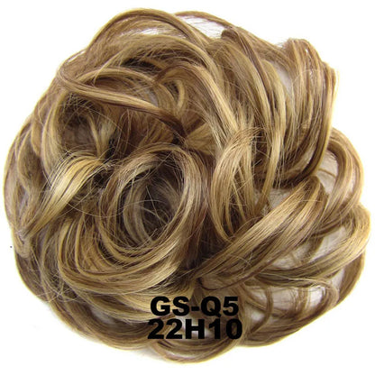 Jeedou Messy Bun Chignon Donut Hair Pad Elastic Hair Rope Rubber Band Synthetic Hairpiece Hair Accessories for Women