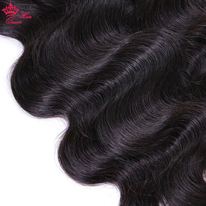 Queen Hair Raw Hair Body Wave 100% Human Hair Unprocessed Raw Hair Bundles Weave Extensions Brazilian Hair Natural Color