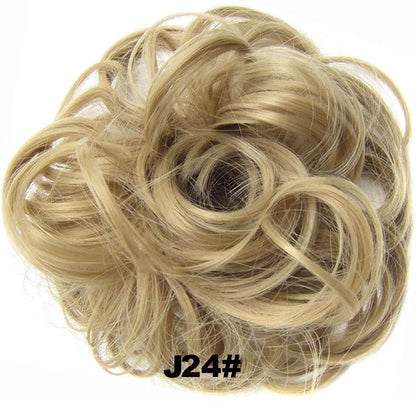Jeedou Messy Bun Chignon Donut Hair Pad Elastic Hair Rope Rubber Band Synthetic Hairpiece Hair Accessories for Women