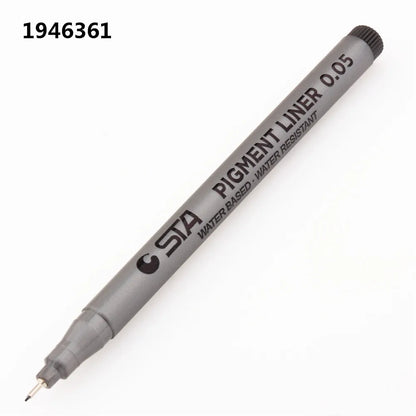 Waterproof STA Art Markers brush pen office  student School Painting Line Drawing Black fine sketch Pens art supplies