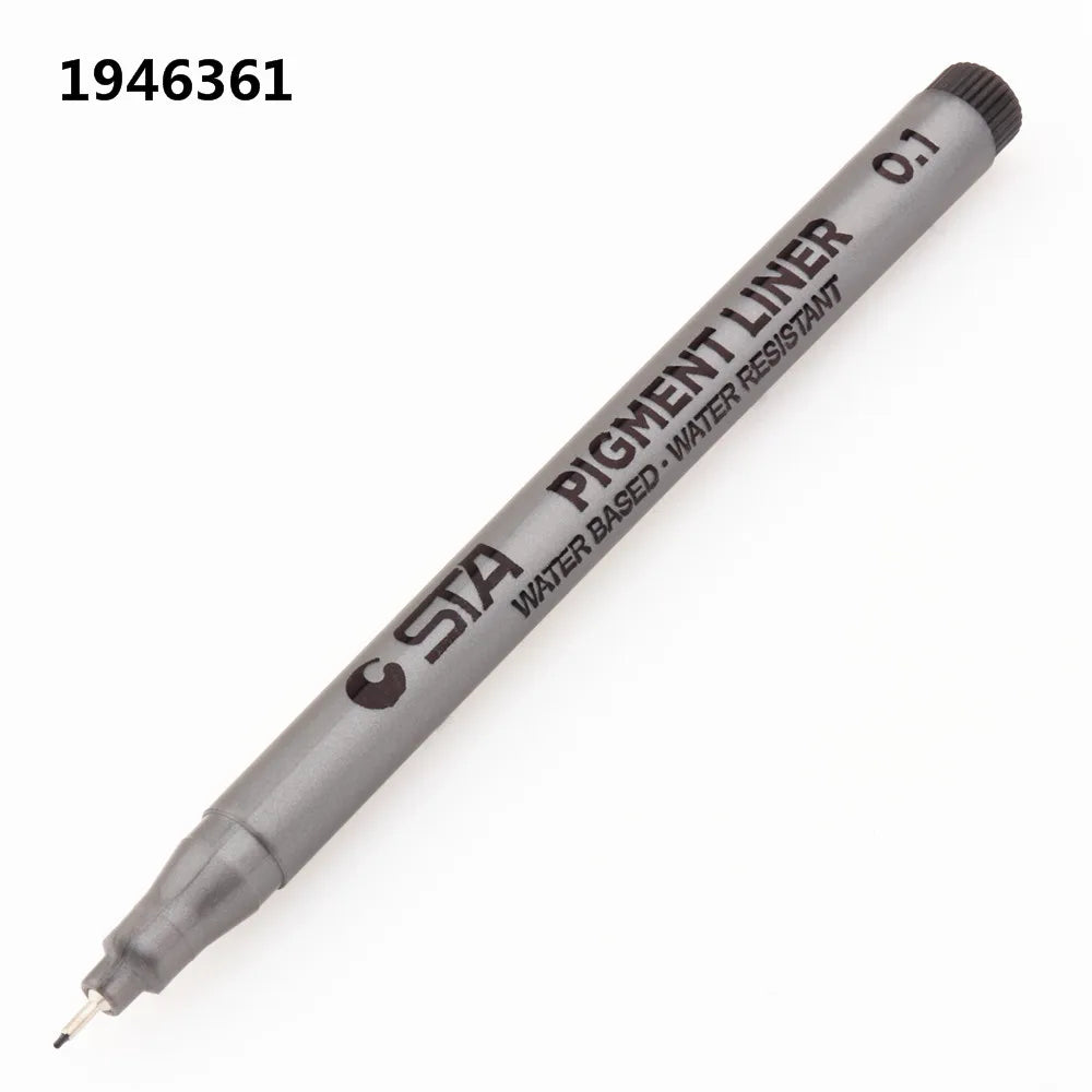 Waterproof STA Art Markers brush pen office  student School Painting Line Drawing Black fine sketch Pens art supplies