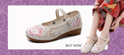Veowalk Vintage Women Cotton Flower Embroidery Shoes Ladies Casual Chinese Style Comfortable Soft Canvas Dance Ballets Ballerina