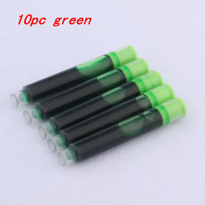 10pc 3.4mm Fountain Pen Ink refill Converter Pump Cartridges Pen ink BLUE color School Office Writing Supplies