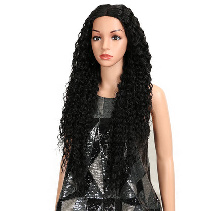 Magic Synthetic Lace Wig Wave Wigs Omber Blonde Wig High Temperature Fiber Curly Hair Wigs For Women Cosplay Lace Front Wig