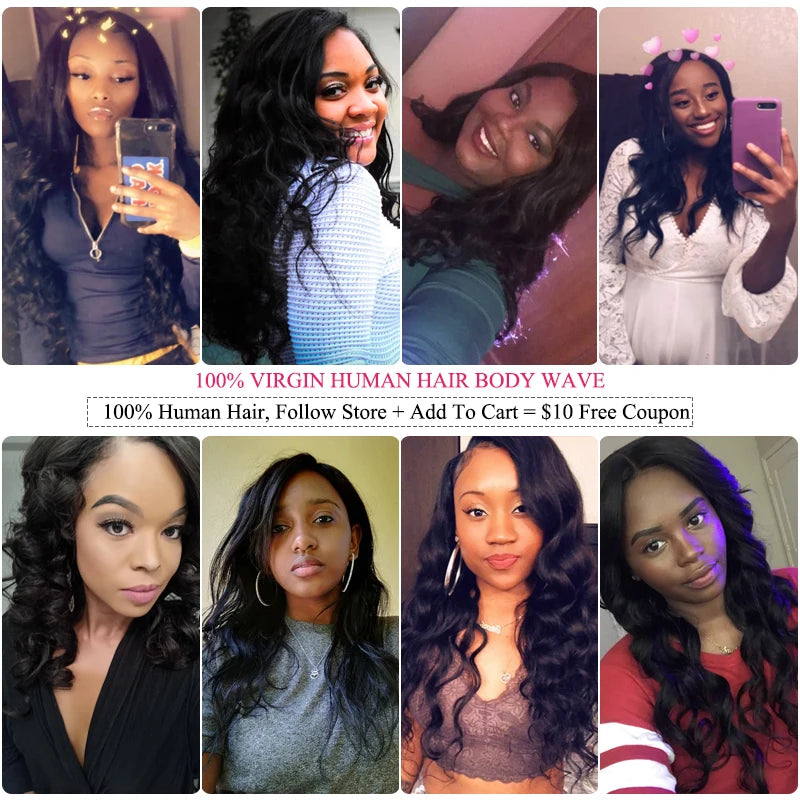 Queen Hair Raw Hair Body Wave 100% Human Hair Unprocessed Raw Hair Bundles Weave Extensions Brazilian Hair Natural Color