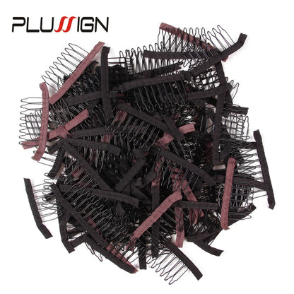 Stainless Steel Wig Combs For Wig Caps 12Pcs/Lot Factory Supply Wig Clips For Hair Extensions Best Clips For Wigs Big 8 Theeth