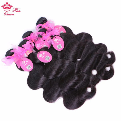 Queen Hair Raw Hair Body Wave 100% Human Hair Unprocessed Raw Hair Bundles Weave Extensions Brazilian Hair Natural Color