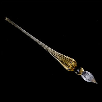 1 Pc Glass Drip Fountain Pen Vintage Glass Dip Dipping Pen Signature Filling Ink Fountain Pens With Gift Box New