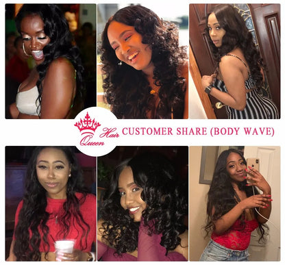 Queen Hair Raw Hair Body Wave 100% Human Hair Unprocessed Raw Hair Bundles Weave Extensions Brazilian Hair Natural Color