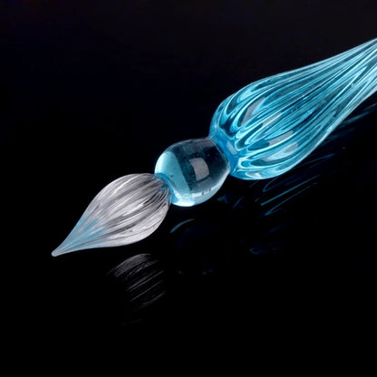 1 Pc Glass Drip Fountain Pen Vintage Glass Dip Dipping Pen Signature Filling Ink Fountain Pens With Gift Box New