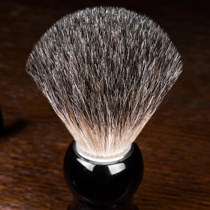 Qshave Man Pure Badger Hair Shaving Brush 100% Original for Razor Edge Safety Straight Classic Safety Razor 11.5cm x 5.2cm