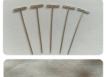 50 Pieces Wig T Pins for Holding Wigs Silver 32mm Long T-pins Styling Tools For Wig Display OLD STREET