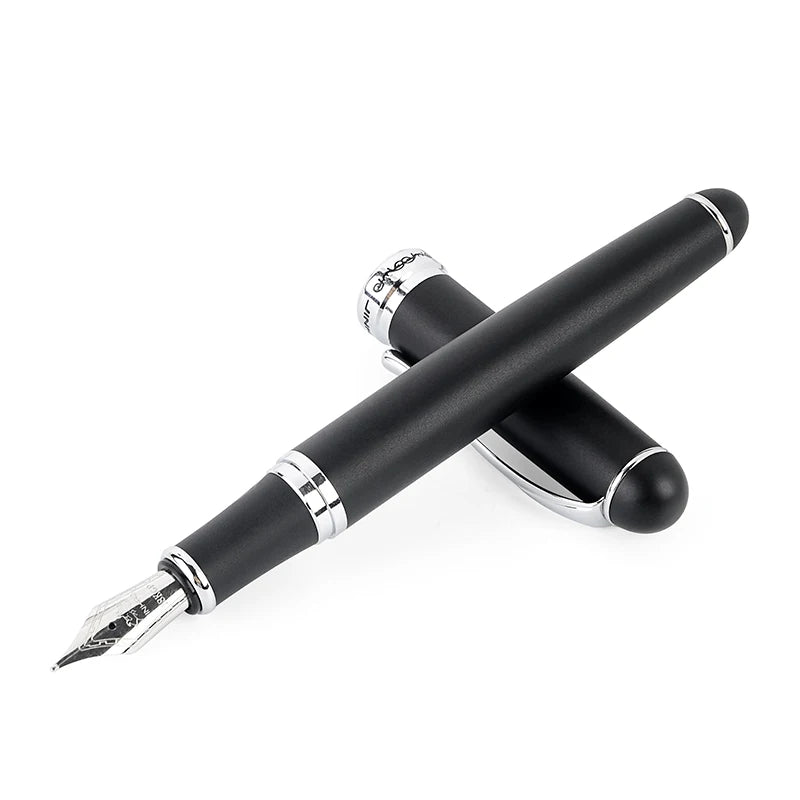 Luxury Brand Jinhao X750 Silver Stainless Steel Fountain Pen Medium 18KGP Nib School Office Supply Ink Pens Gift Stationery