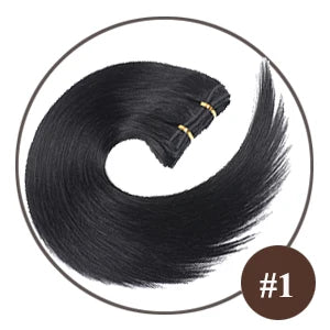 Doreen Full Head Brazilian Machine Remy Clip in Hair Extensions Human Hair 100% Real Natural Hairpiece Clips On 120G 14 To 22