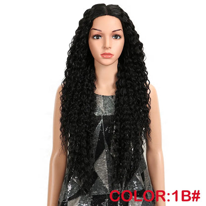 Magic Synthetic Lace Wig Wave Wigs Omber Blonde Wig High Temperature Fiber Curly Hair Wigs For Women Cosplay Lace Front Wig