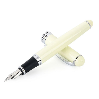 Luxury Brand Jinhao X750 Silver Stainless Steel Fountain Pen Medium 18KGP Nib School Office Supply Ink Pens Gift Stationery