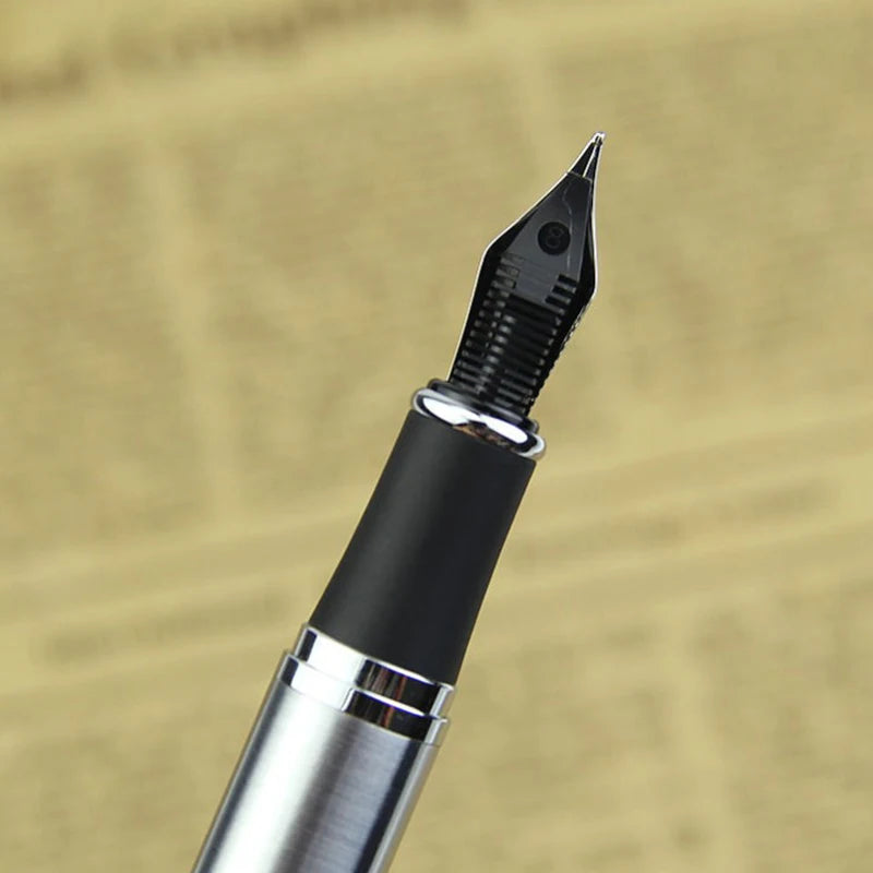 Luxury Brand Jinhao X750 Silver Stainless Steel Fountain Pen Medium 18KGP Nib School Office Supply Ink Pens Gift Stationery