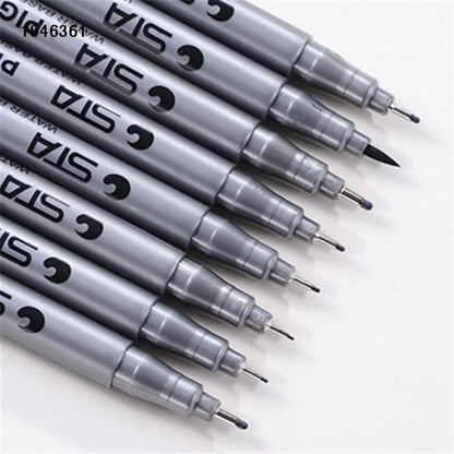 Waterproof STA Art Markers brush pen office  student School Painting Line Drawing Black fine sketch Pens art supplies
