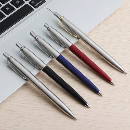 2/6/10/PCS GENKKY Ballpoint Pen Metal Materiall Press Style Ball Pens For School Office Writing Point 0.7mm Ink Color Black Blue