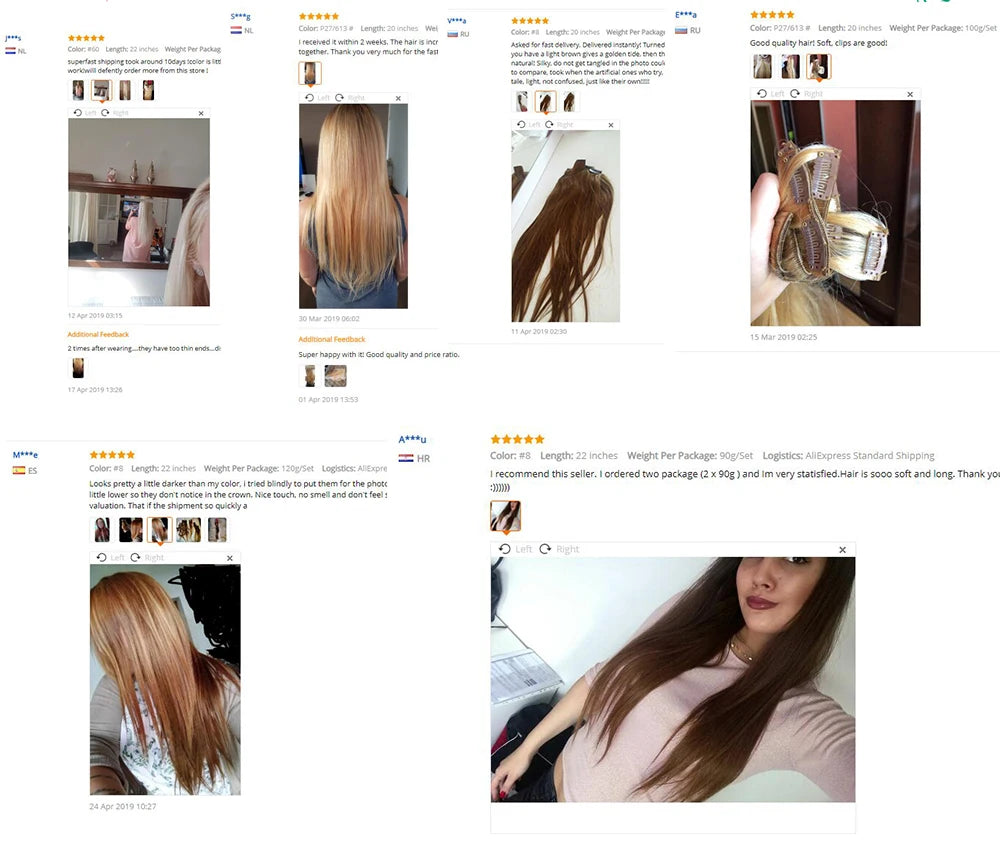Doreen Full Head Brazilian Machine Remy Clip in Hair Extensions Human Hair 100% Real Natural Hairpiece Clips On 120G 14 To 22