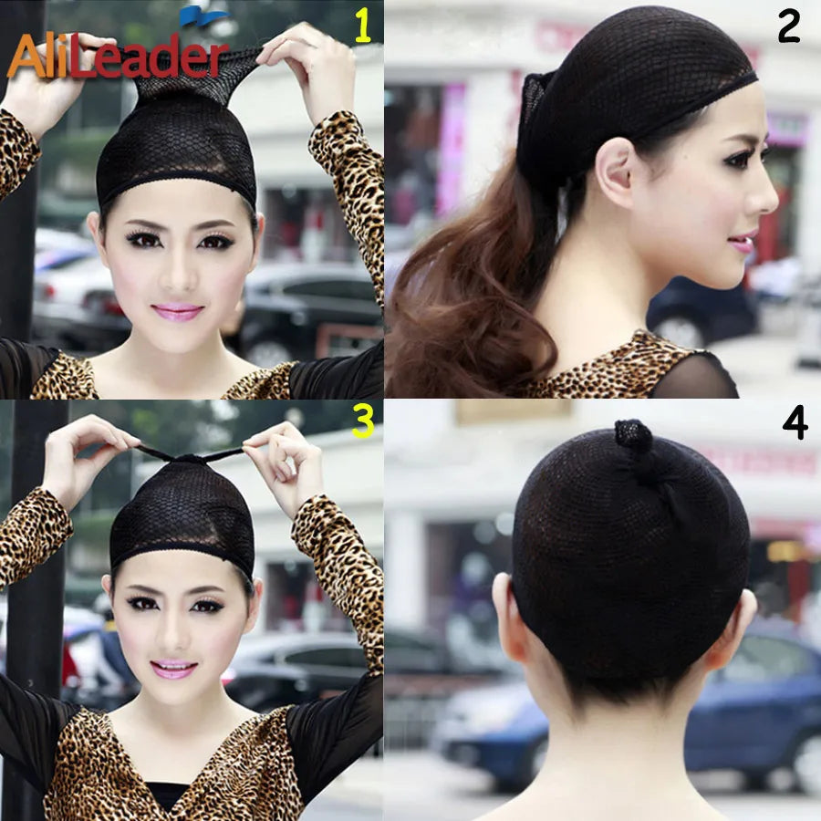 1/2/5Pcs Nylon Hair Net Good Quality Wig Hair Nets With Elastic New Fashion Hairnet Mesh Wig Caps For Women Open Ended Wig Cap