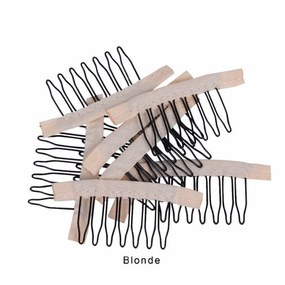 5 Colors Lace Wig Clips Steel Tooth Polyester Durable Cloth Wig Combs for Wig Making Tools Wig Accessories Tools 10pcs/lot
