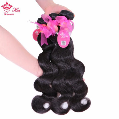 Queen Hair Raw Hair Body Wave 100% Human Hair Unprocessed Raw Hair Bundles Weave Extensions Brazilian Hair Natural Color
