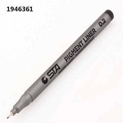 Waterproof STA Art Markers brush pen office  student School Painting Line Drawing Black fine sketch Pens art supplies