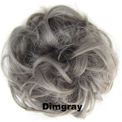 Jeedou Messy Bun Chignon Donut Hair Pad Elastic Hair Rope Rubber Band Synthetic Hairpiece Hair Accessories for Women