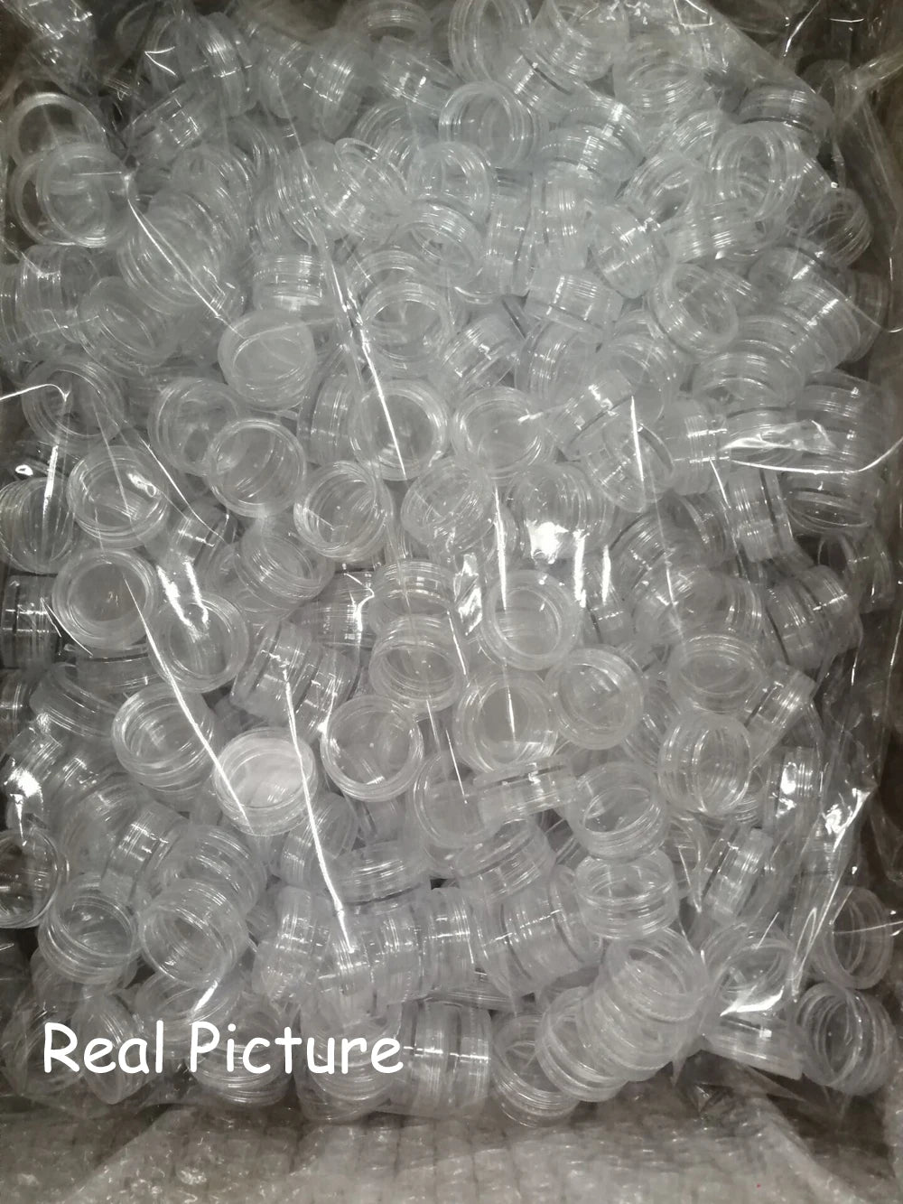 100PCS 3G Transparent Cream Jar, 3CC Mini Empty Clear Sample Container,Empty Cosmetic Containers Recipientes de Plastico