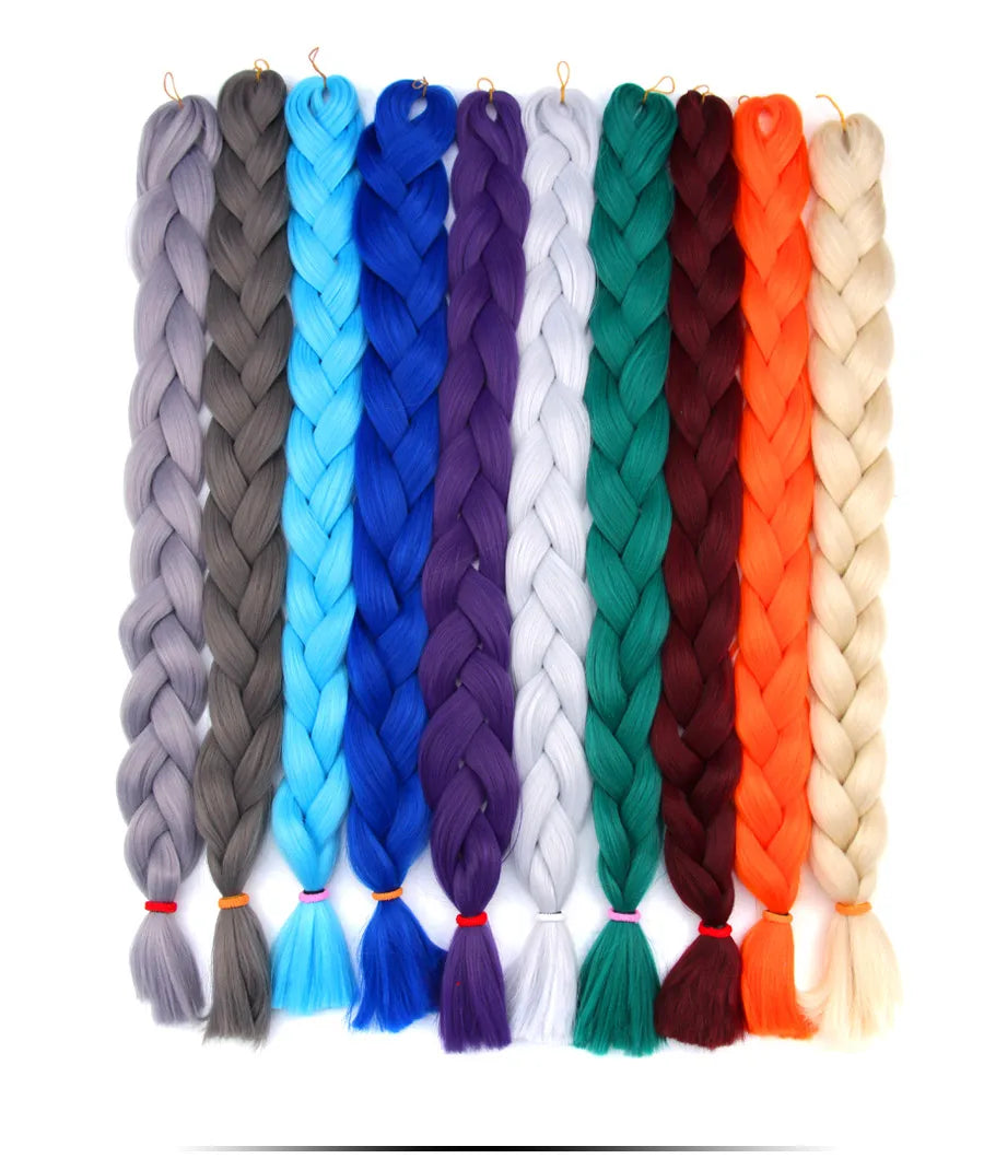 Super Long 165G 200cm Hair Synthetic Jumbo Braiding Hair Extension Heat Resistant Fiber African Ombre Jumbo Braid Hair Women
